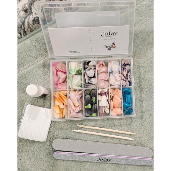 Jofay Press On Nails 12 Color French Tip Set - Picture 2 of 5